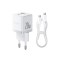 Incarcator priza Fast Charge 2in1 + cablu Type-C Baseus, alb P10111608213-01