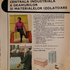 1971 Reclamă Centrala Industriala a Geamurilor BUC comunism, epoca aur 24 x 20