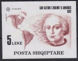 Albania 1992 Europa CEPT Discovery of America imperf.sheet MNG DA.211, Nestampilat