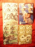 4 Blocuri Samoa 2015 Fauna - Serpi , stampilate