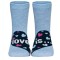 Șosete copii haioase Love is din bumbac, Funny Legs 279 - Bleu, 33-35 (22)