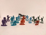 Lot 18 figurine plastic cawboy indieni soldati si 1 cal, China