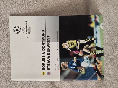Program meci Steaua Bucuresti Dortmund 1995 UCL foto