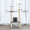 VidaXL Ansamblu pisici, st&acirc;lpi din funie sisal, gri deschis, 110 cm 171480