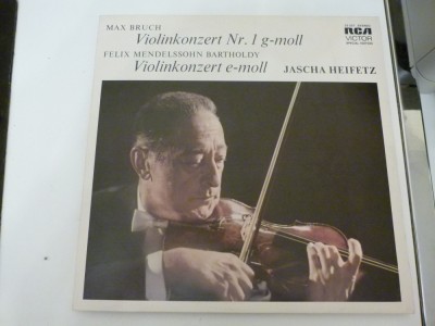 Concerte pt. vioara - Bruch ,Bartholdy, Jascha Heifetz foto