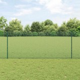 Cumpara ieftin Gard din plasa sudata cu stalpi 10 x 1 m Otel Galvanizat Verde