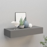 Dulap perete Gossi cu sertar, gri, 60x23.5x10 cm, MDF, raft suspendat, etajera perete