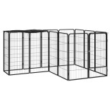 Cumpara ieftin Tarc caini 14 panouri negru 50x100 cm otel vopsit electrostatic