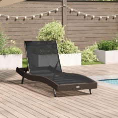vidaXL Șezlong Maro 70 x 197 x 82 cm Ratan sintetic și metal 42009976