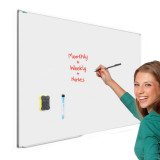 Tabla magnetica Whiteboard 90-120 cm Rama Aluminiu Slim suport Markere, ProCart