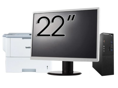 Pachet Calculator Second Hand LENOVO S510 SFF, Intel Core i5-6500t 3.20GHz, 8GB DDR4, 128GB SDD + Monitor 22&amp;amp;quot; &amp;amp; Imprimanta Brother HL-L6300DW New foto