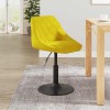 VidaXL Scaun de bucătărie, galben muștar, catifea 3088820