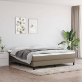 Saltea de pat cu arcuri, gri taupe, 160x200x20 cm, textil GartenMobel Dekor, vidaXL