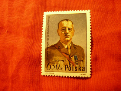 Serie 1 val. Polonia 1981 - 100 Ani General Sikorski , 6,5zl foto