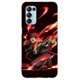 Husa compatibila cu Oppo A15 model Demon Slayer Tanjiro, Silicon, TPU, Viceversa, Transparent, Carcasa
