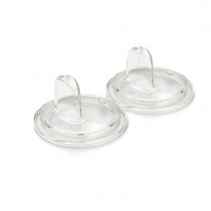 Set 2 tetine moi tip cioc din silicon 6+ luni Philips Avent SCF246 00, Transparent foto