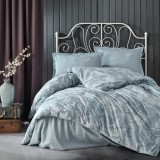 Cumpara ieftin Lenjerie Pat Luxury Ranforce Clasy, Bumbac 100%, 4 Piese, 200x220 cm, 240x260 cm, 50x70 cm, Dormitor Elegant