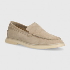 Gant mocasini din piele intoarsa Boery barbati, culoarea bej, 28673573.G24