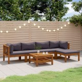 Cumpara ieftin Gossi set mobilier gradina cu perne, 6 piese, lemn masiv acacia
