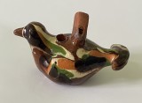 Ocarina din CERAMICA smaltuita, atelier european, sf&acirc;rșit de secol 20