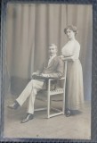 Fotografie tip Carte postala, Barbat si femeie, perioada interbelica