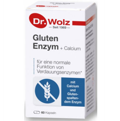 Gluten Enzym + Calcium pentru dezintegrarea glutenului in corp Dr. Wolz 60cps foto