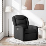 VidaXL Fotoliu rabatabil, negru, material textil