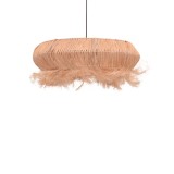 Cumpara ieftin Lustra Coanze lemn de abaca culoare naturala 65x65x35+ cm