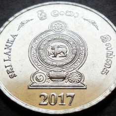 Moneda exotica 5 RUPII / RUPEES - SRI LANKA, anul 2017 * cod 2910 = A.UNC