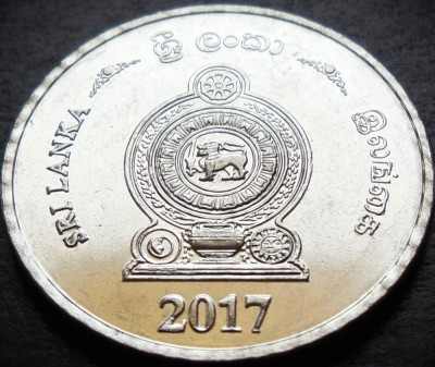 Moneda exotica 5 RUPII / RUPEES - SRI LANKA, anul 2017 * cod 2910 = A.UNC foto
