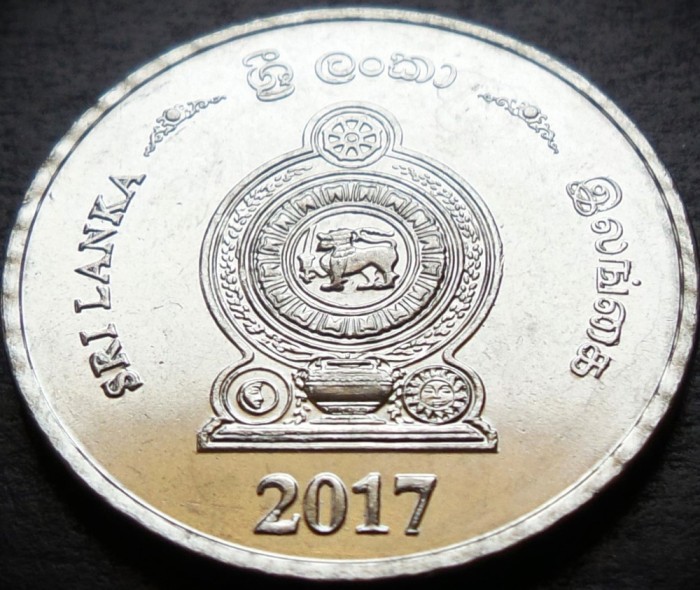 Moneda exotica 5 RUPII / RUPEES - SRI LANKA, anul 2017 * cod 2910 = A.UNC