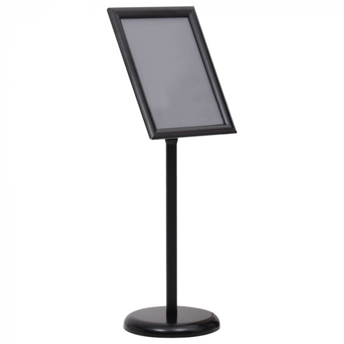 Gossi suport de afis a3 cu picior, negru, aliaj de aluminiu