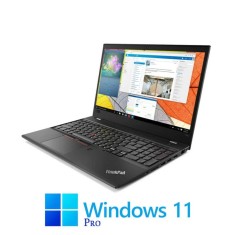 Laptop Lenovo T580, i7-8650U, 16GB DDR4, 512GB SSD, GeForce MX150, Win 11 Pro