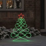 vidaXL Lumină &icirc;n forma unui brad de Crăciun Multicolour 80 x 56 cm PVC 42018958