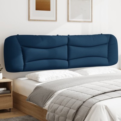 vidaXL Pernă pentru tăblie de pat, albastru, 200 cm, material textil foto