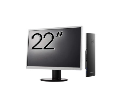 Pachet Calculator Second Hand DELL OptiPlex 3090 Mini UFF, Intel Core i5-1145G7 2.60 - 4.40GHz, 8GB DDR4, 256GB SSD, Intel Iris Xe Graphics + Monitor foto
