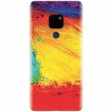 Husa silicon pentru Huawei Mate 20, Colorful Dry Paint Strokes Texture