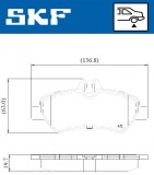 Set placute frana spate SKF VKBP90071E