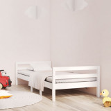 VidaXL Cadru de pat, alb, 90x200 cm, lemn masiv de pin