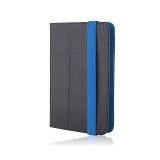 Husa piele ORBI pentru tableta 7 - 8 inci, dimensiuni interioare 210 x 145 mm, neagra albastra