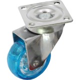 Cumpara ieftin Roata pentru mobila, siliconata, albastra, 50 mm x 20 mm