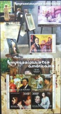 REP.BURUNDI - IMPRESIONISTI AMERICANI-1 M/SH+ 1 S/SH-MNH** - RBU 122