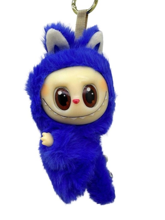 Breloc de plus LaBubu in costum dinozaur albastru 20 cm