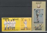 Manama.1972 Sport-Jucatori de basaball-Bl. TRIDIMENSIONALE GY.50