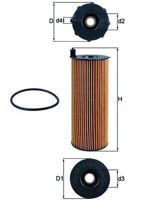 MAHLE OX 196/1D1 Filtru ulei foto