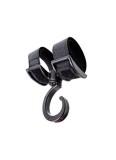 Carlig multifunctional BabyJem pentru carut | Rotire 360 grade, Capacitate 5kg, Plastic/Poliester, Velcro reglabil, Universal