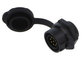 Conector circular soclu tată 9 pini 5A 250V IP67 drept Lutronic