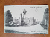 Carte postala, la Guerre en Lorraine, Seicheprey rue de lEglise, 1916