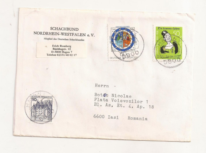 FD19 - Plic Circulat international Germania - Romania , 1983