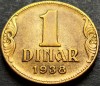 Moneda istorica 1 DINAR - YUGOSLAVIA, anul 1938 *cod 691 B = excelenta, Europa